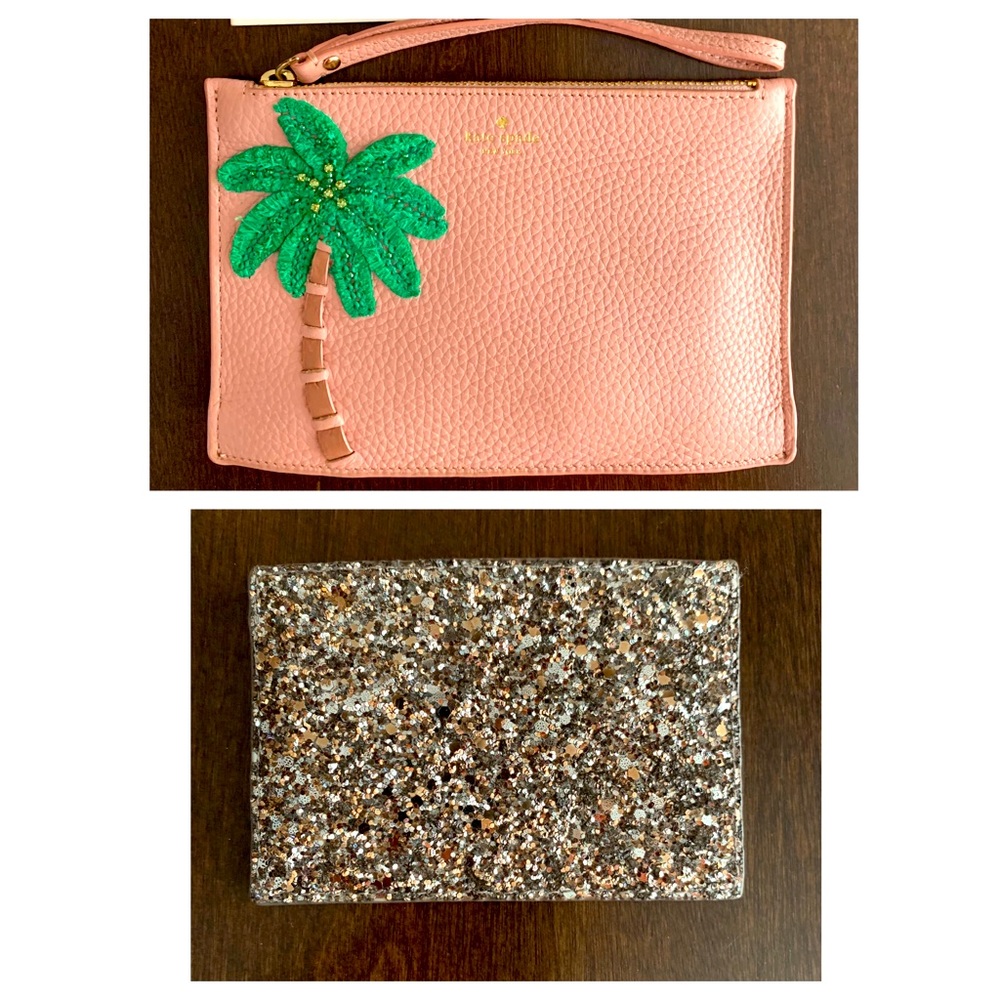 Kate Spade Palm Tree Wristlet and card case bundle